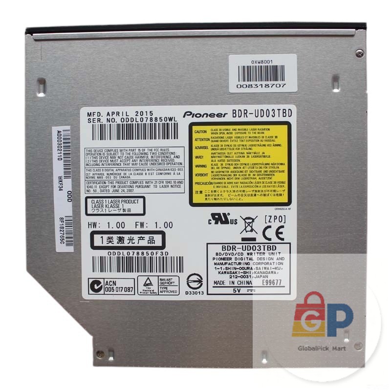 9.5mm  BDR-UD03TBD  Tray Load Blu-ray Burner BD-RE BD XL QL SL Writer Drive