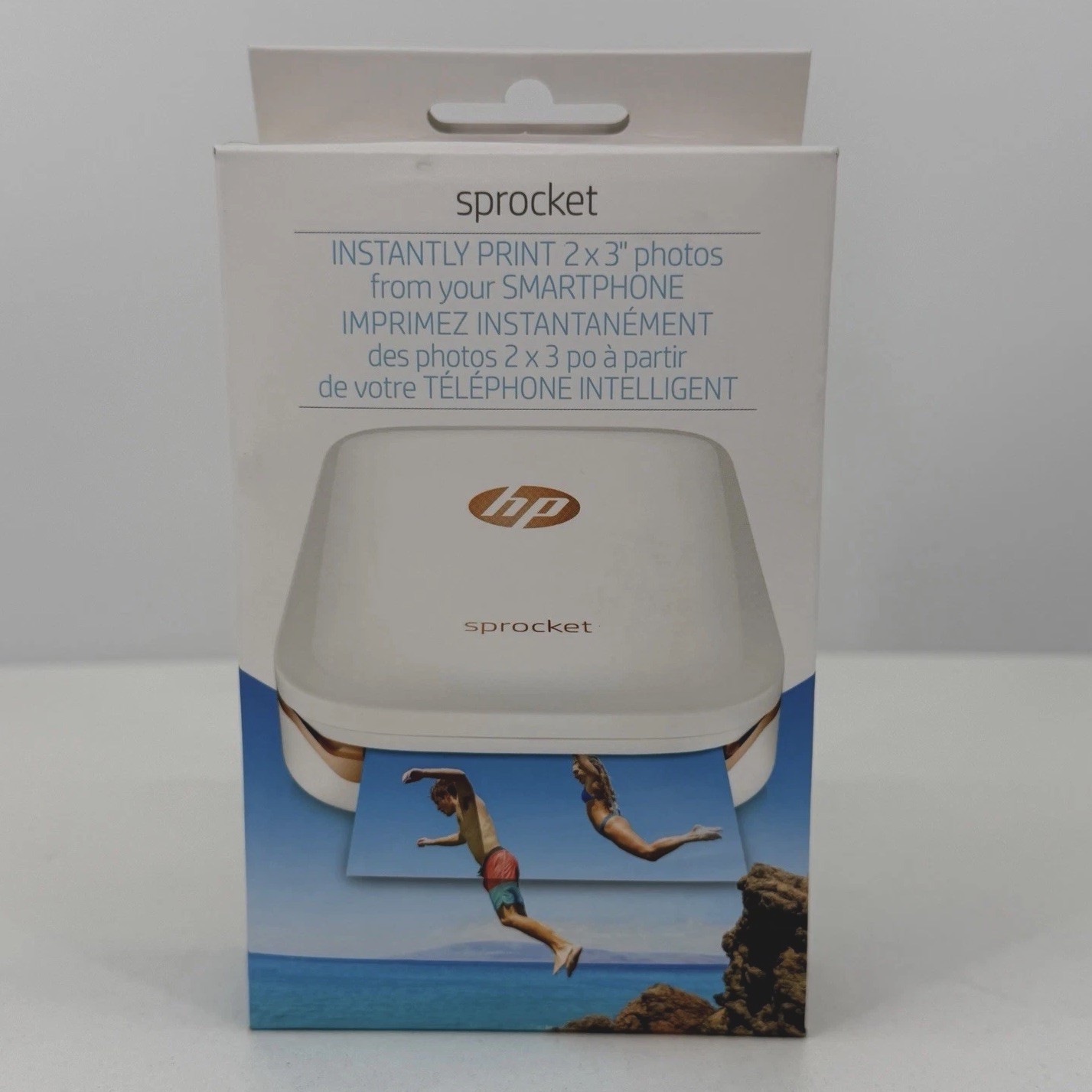 HP Sprocket Portable Photo Printer White Rose Gold 2x3 Bluetooth NEW IN BOX