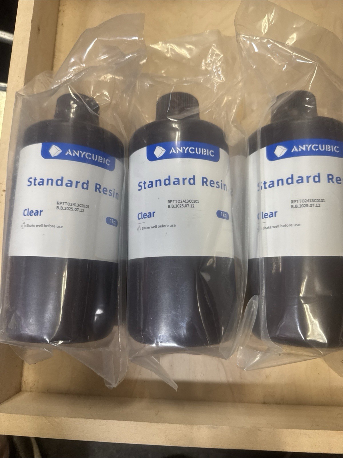 3 Pack ANYCUBIC Standard Resin 14K 3D Printer Stability General Resin