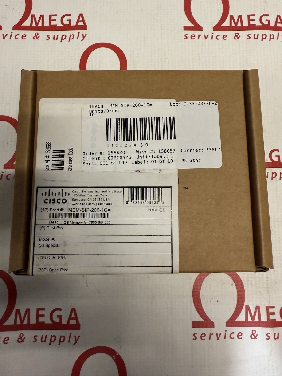 MEM-SIP-200-1G 1GB memory Cisco 7600 SIP-200 Approved