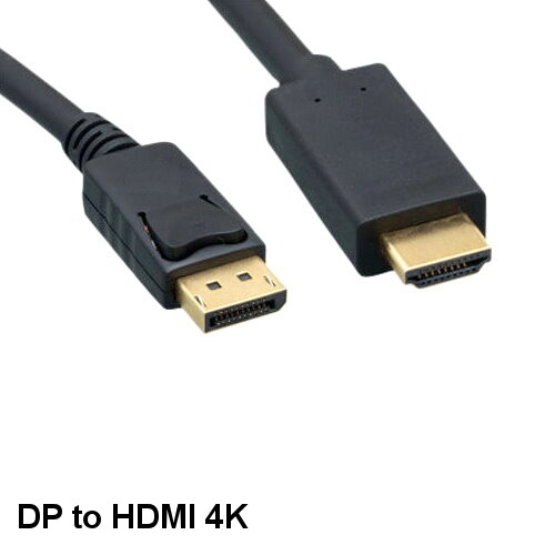 KNTK 6ft DisplayPort 1.2a to HDMI 1.4b Cable 28 AWG HD 4K 3D DP HDMI Cord
