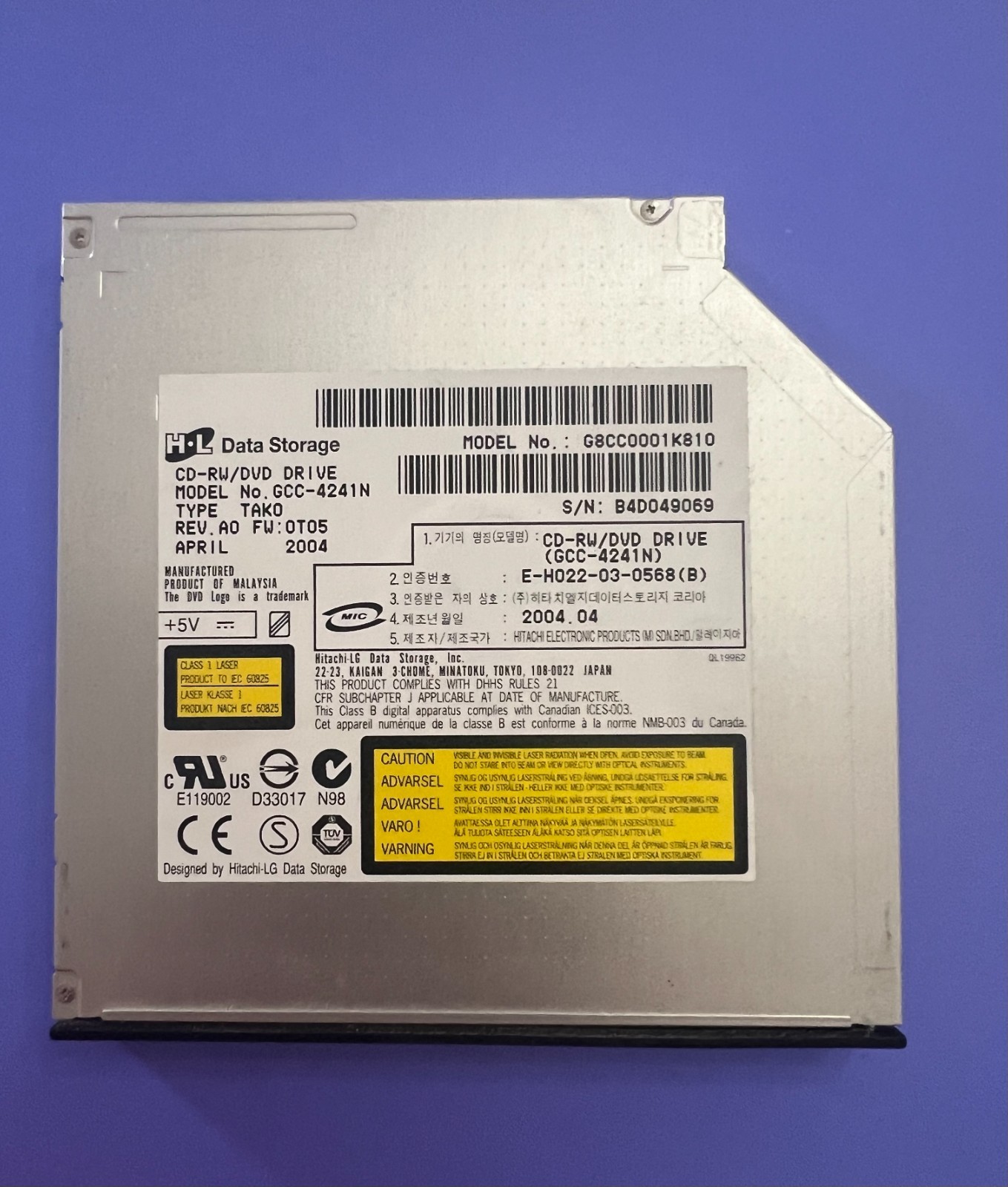 Hitachi LG H-L GCC-4241N CD-Rw DVD Combo Drive