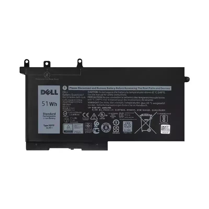 Genuine 93FTF Battery For Dell Latitude 5488 5495 5591 5491 83XPC 4YFVG 51Wh