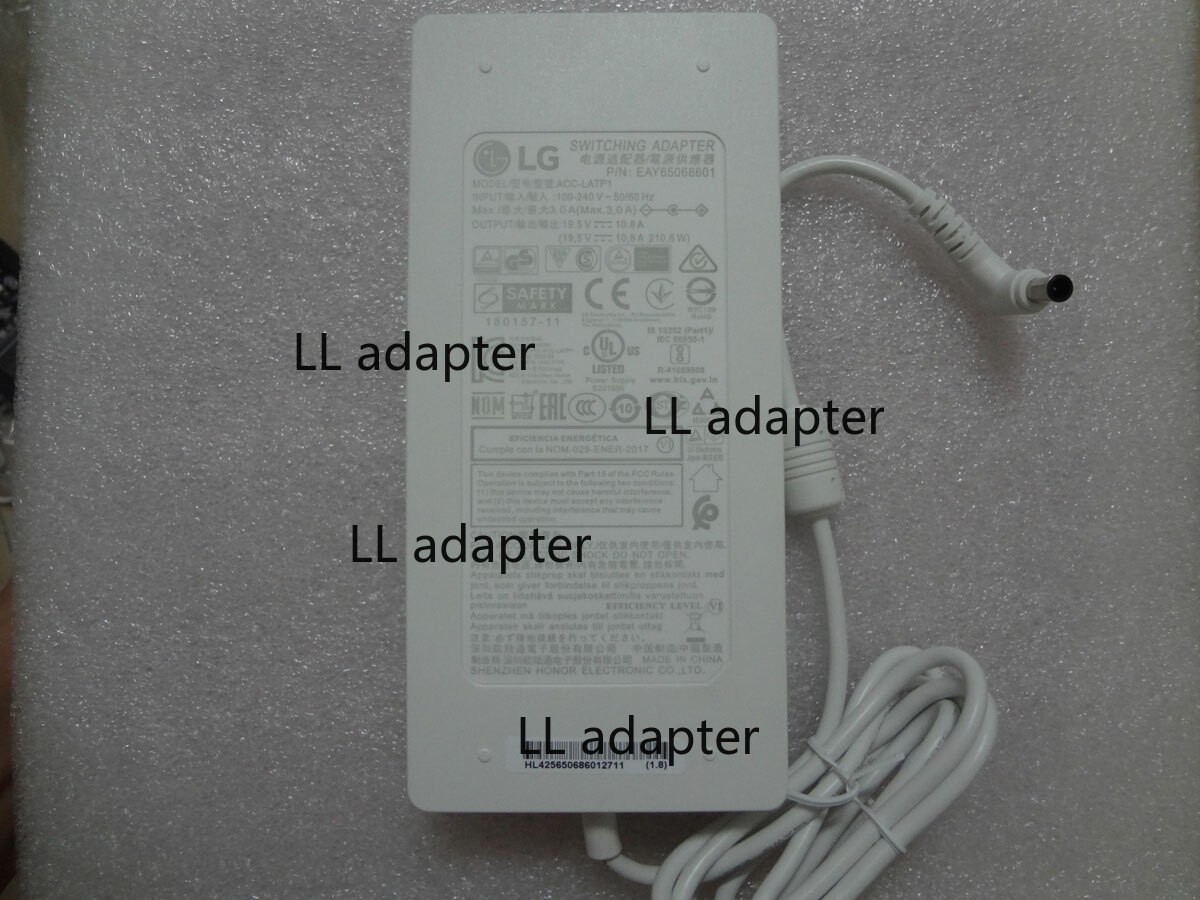NEW OEM 19.5V 10.8A For LG 38UC99-W 38" LED Monitor Genuine Slim 210W AC Adapter
