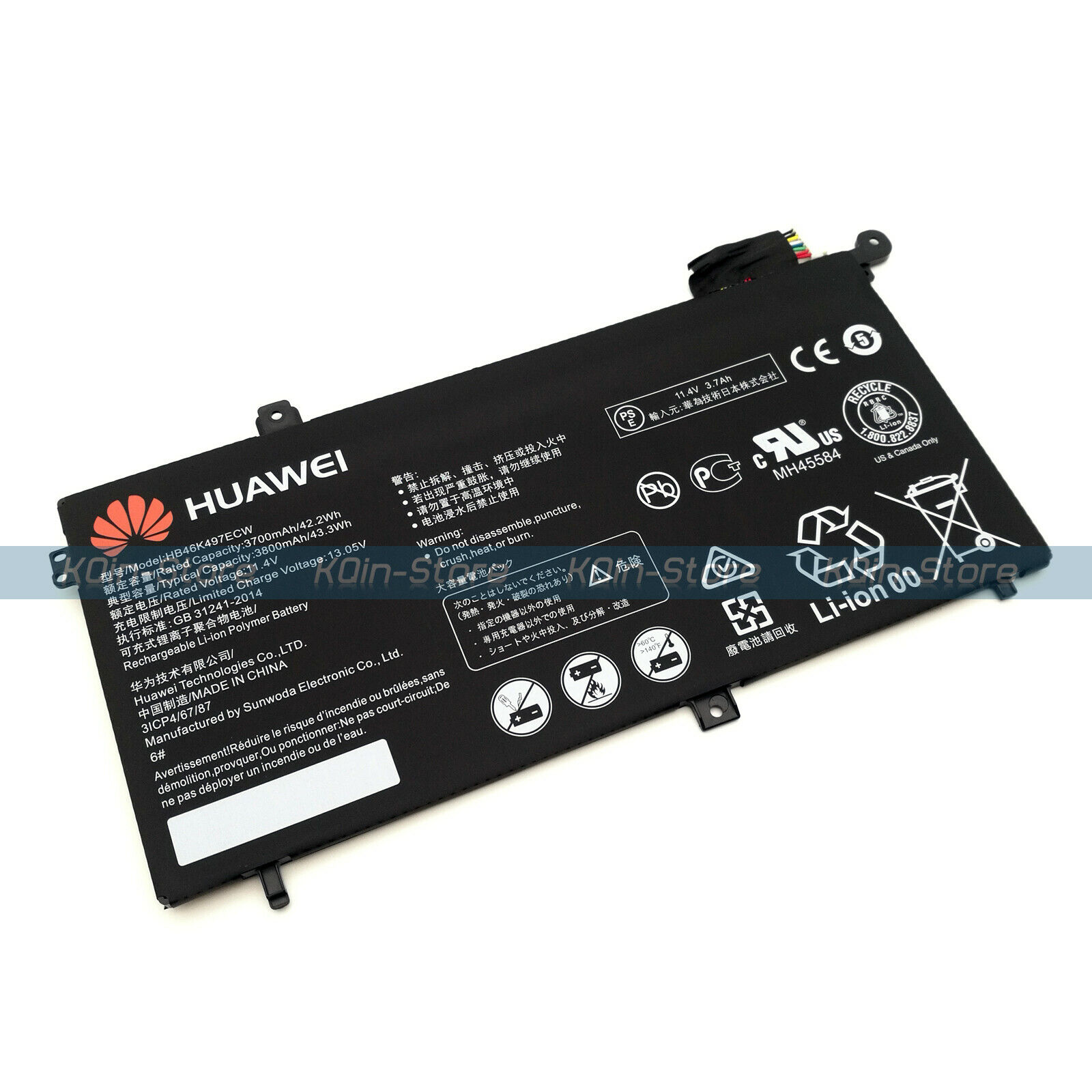 New Genuine HB46K497ECW Battery for Huawei MateBook D 2018 PL-W19 MRC-W60 W70