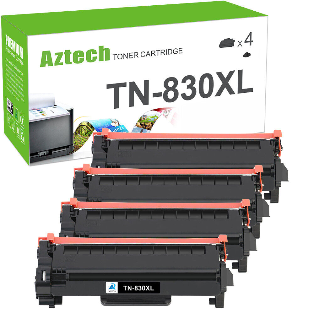1-4PK TN830 TN830XL Toner Cartridge for Brother HL-L2460DW MFC-L2820DW with chip