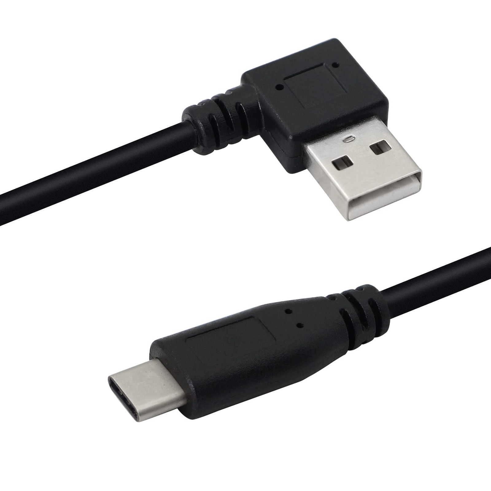 PNGKNYOCN 90 Degree USB Adapter Cable Right Angle 2.0 25cm, Black 