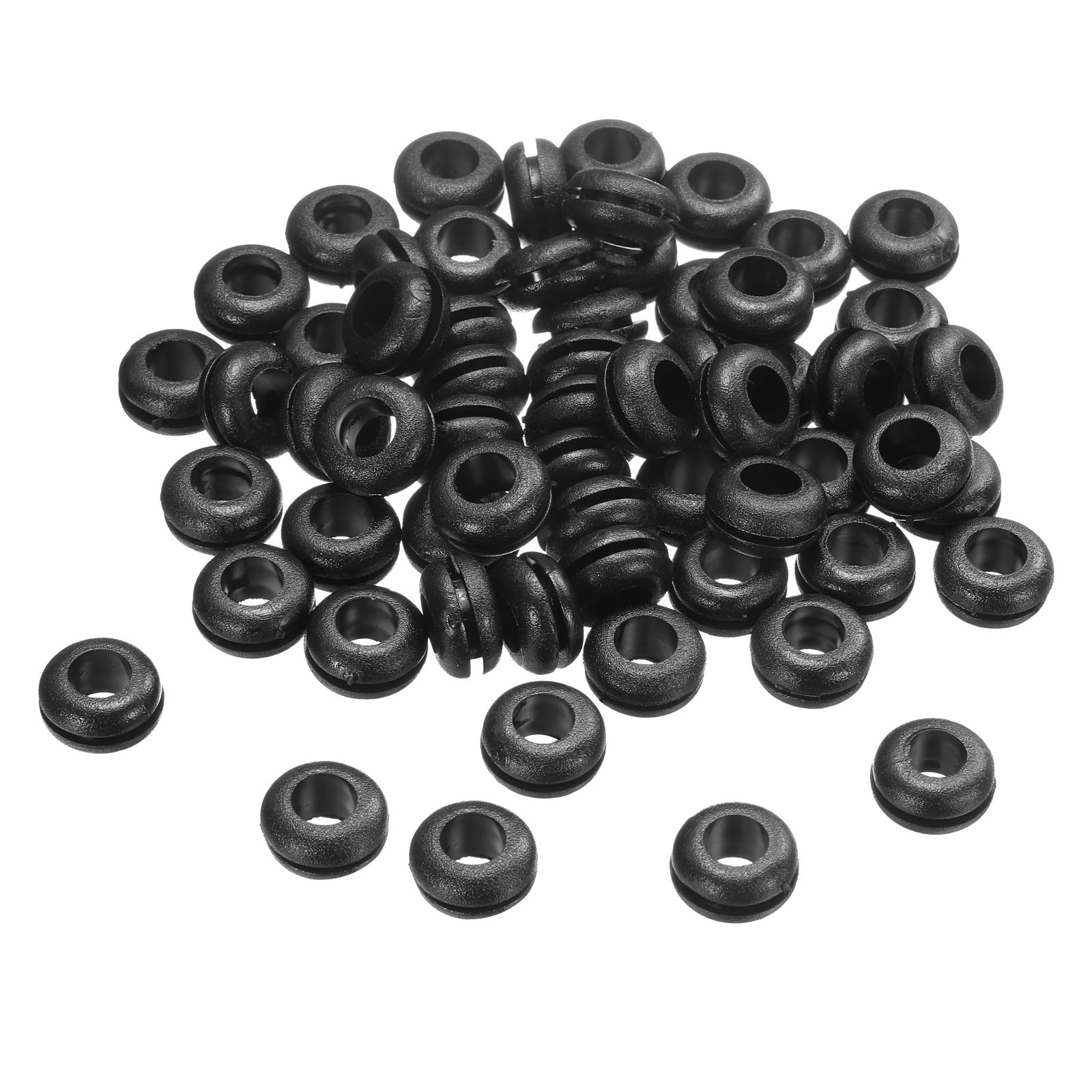 60Pcs 8x12mm Rubber Grommets Firewall Grommet Automotive for Wiring Black]