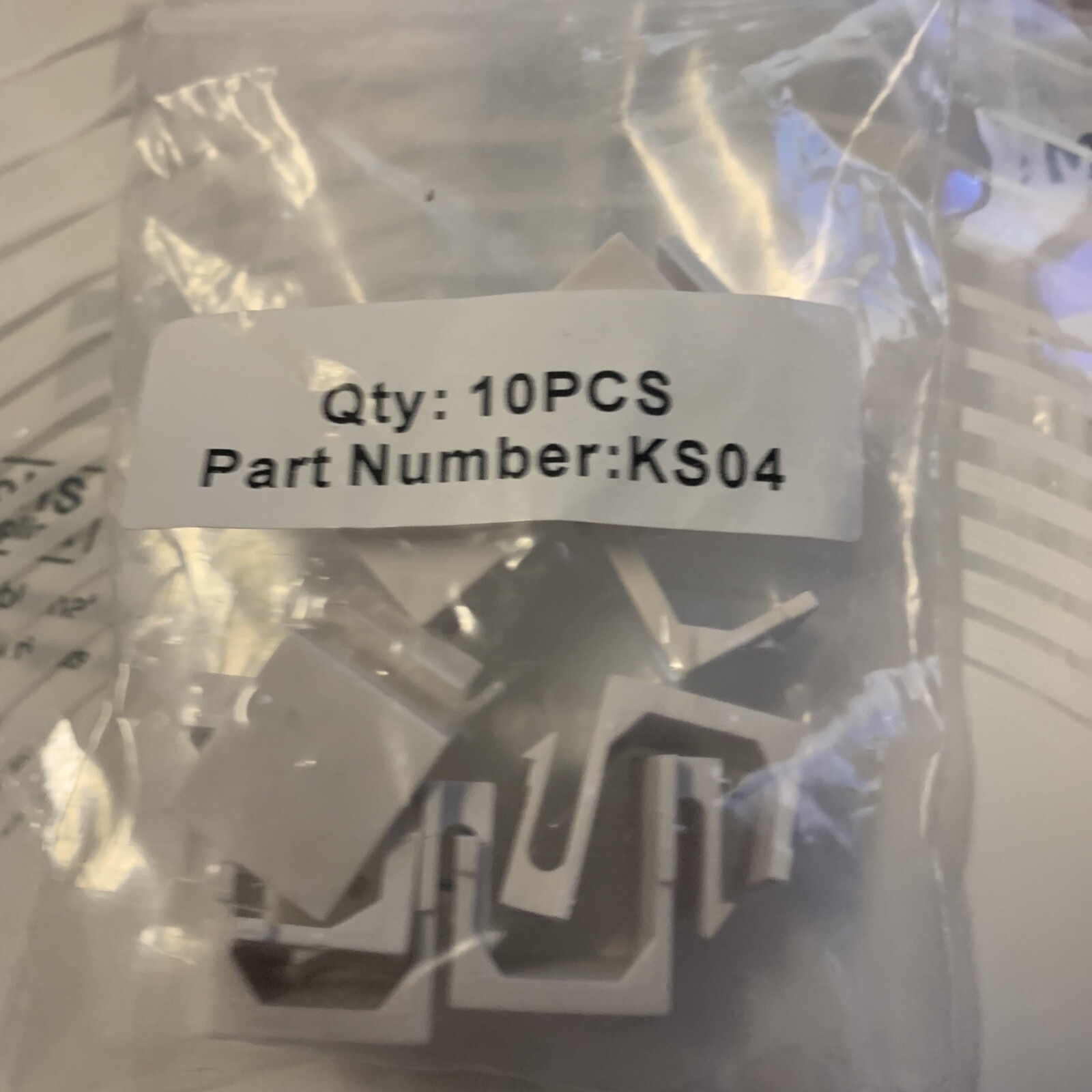 10 Pack-Blank Keystone Jack Insert Adapter White
