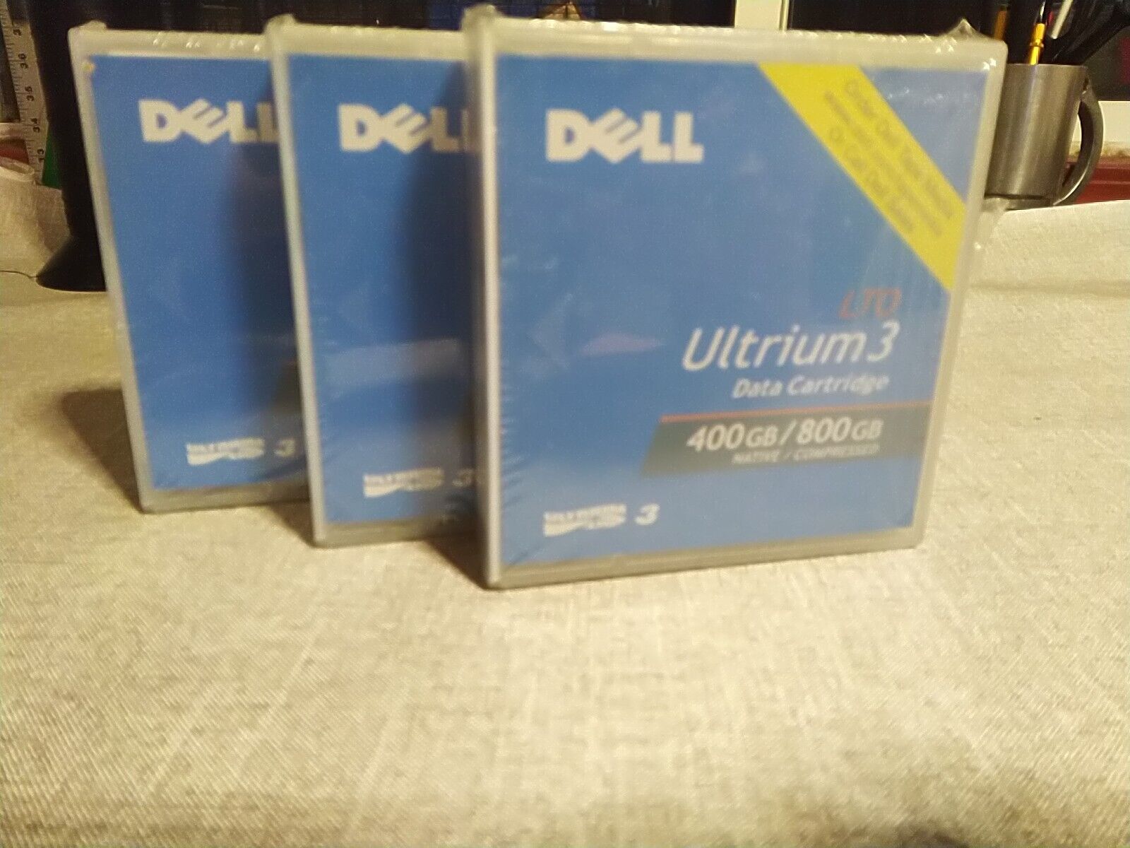 New Genuine 3 Dell LTO-3 400GB/800GB 0HC591 Ultrium 3 Tape Data Cartridges