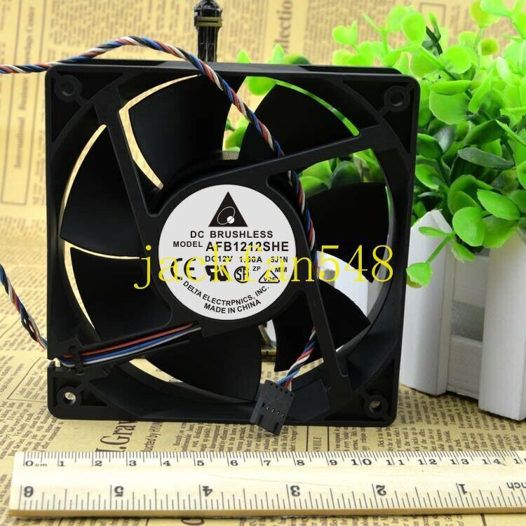 1pc Delta AFB1212SHE 12038 12CM 1.6A DC12V 4-wire Cooling Fan