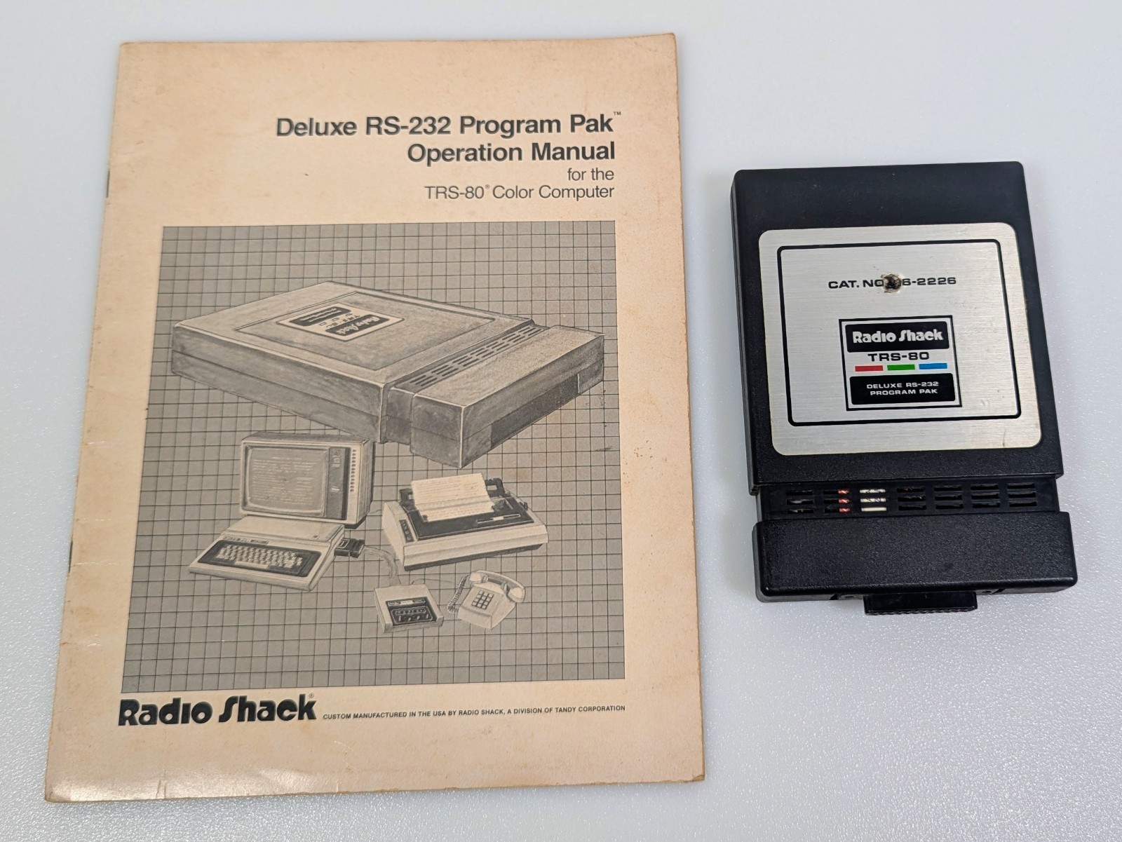 Tandy TRS-80 CoCo Color Computer Deluxe RS-232 Program Pak 26-2226 w/ Manual