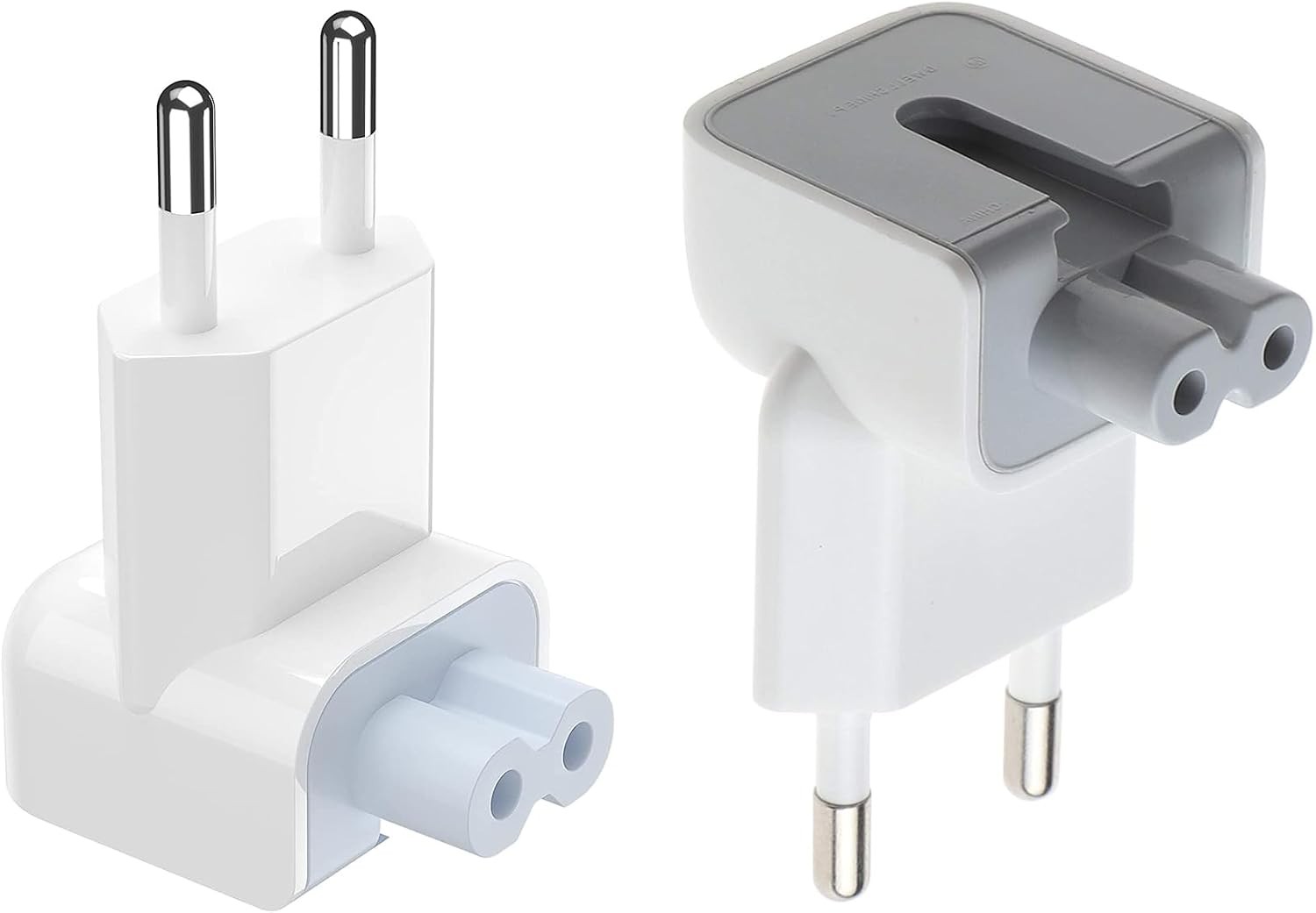 2 Pcs Mac European Plug Adapter, Europe Travel Mac DuckHead Power Adapter/Cha