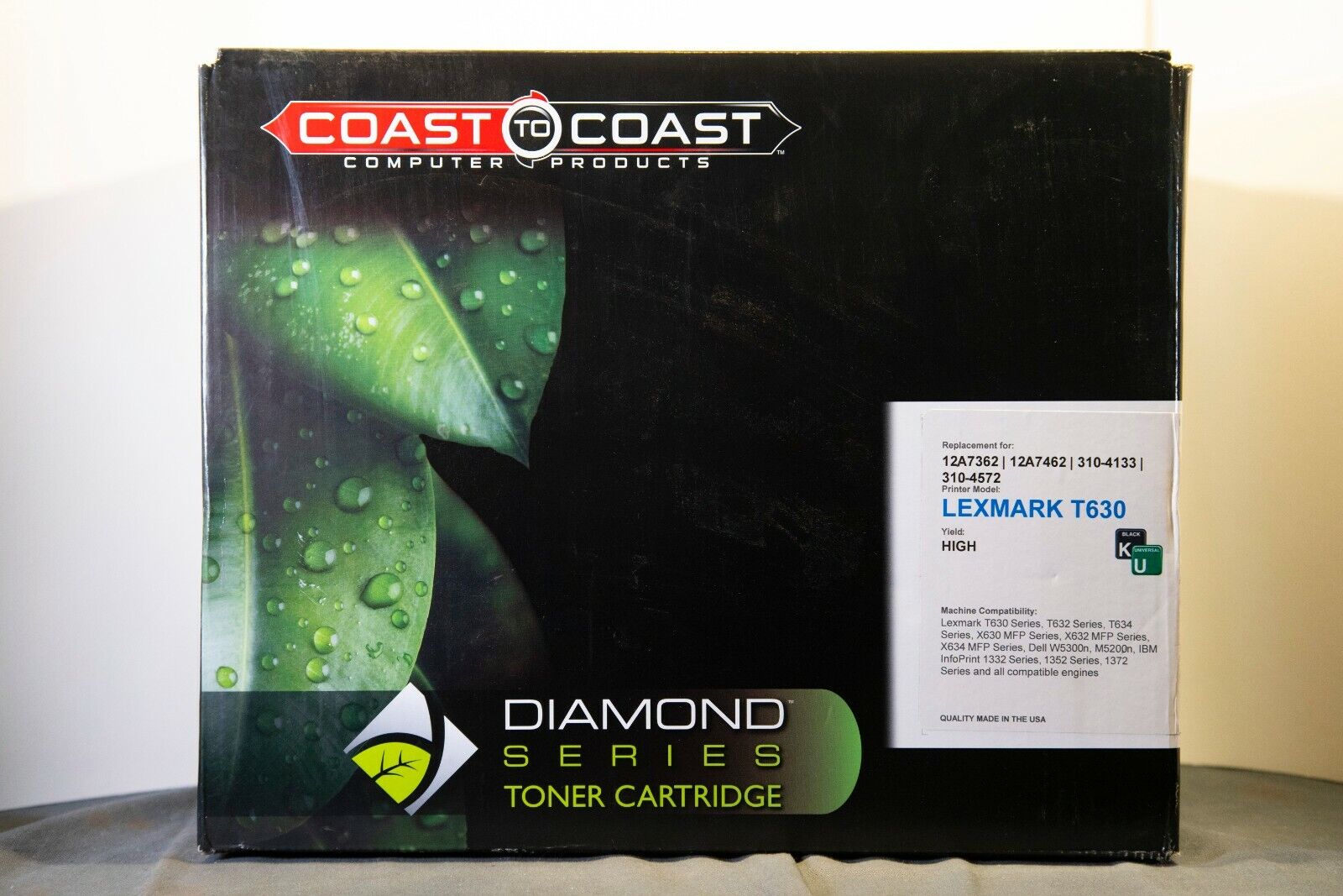 Lexmark T630 High Yield Black Toner Cartridge, Diamond Series Cartridge SEALED