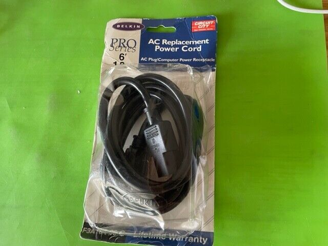 Belkin F3A104-06-C Pro Series 6ft 1.8m Universal AC Replacement Power Cord
