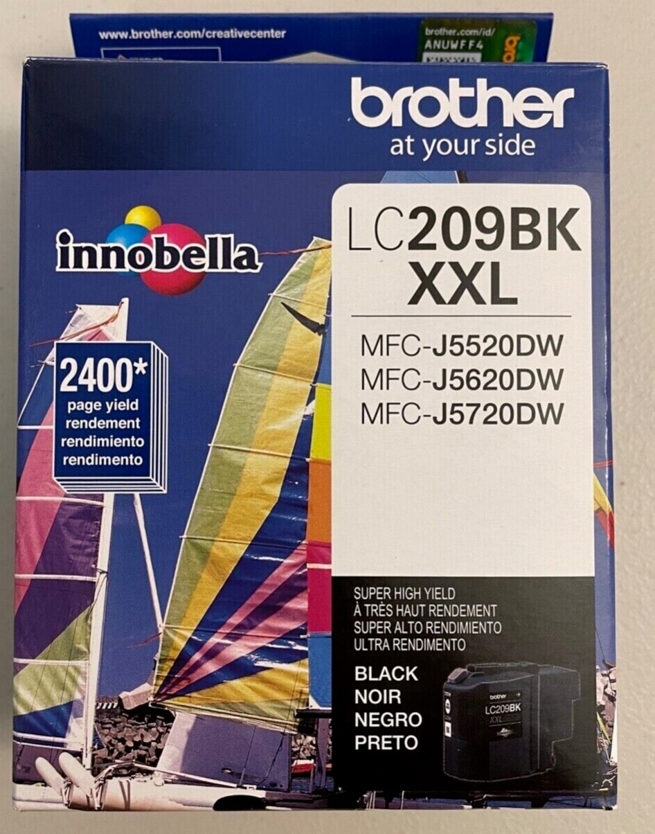 Brother LC209BK XXL Black Ink Cartridge Super High Yield Genuine - WEIGHS FULL