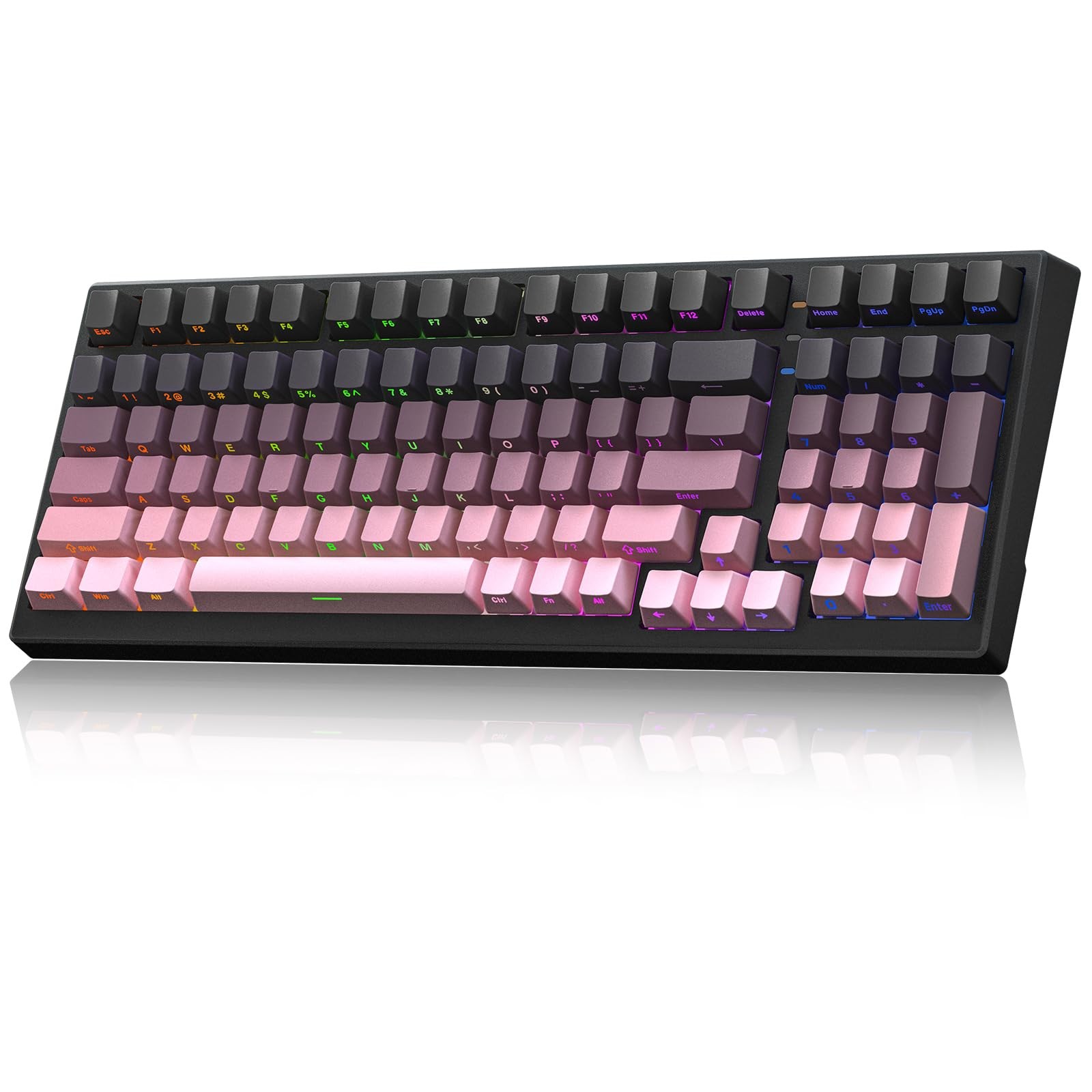 X98 PRO Wireless Mechanical Keyboard,Hot Swappable Custom Keyboard with Numbe...
