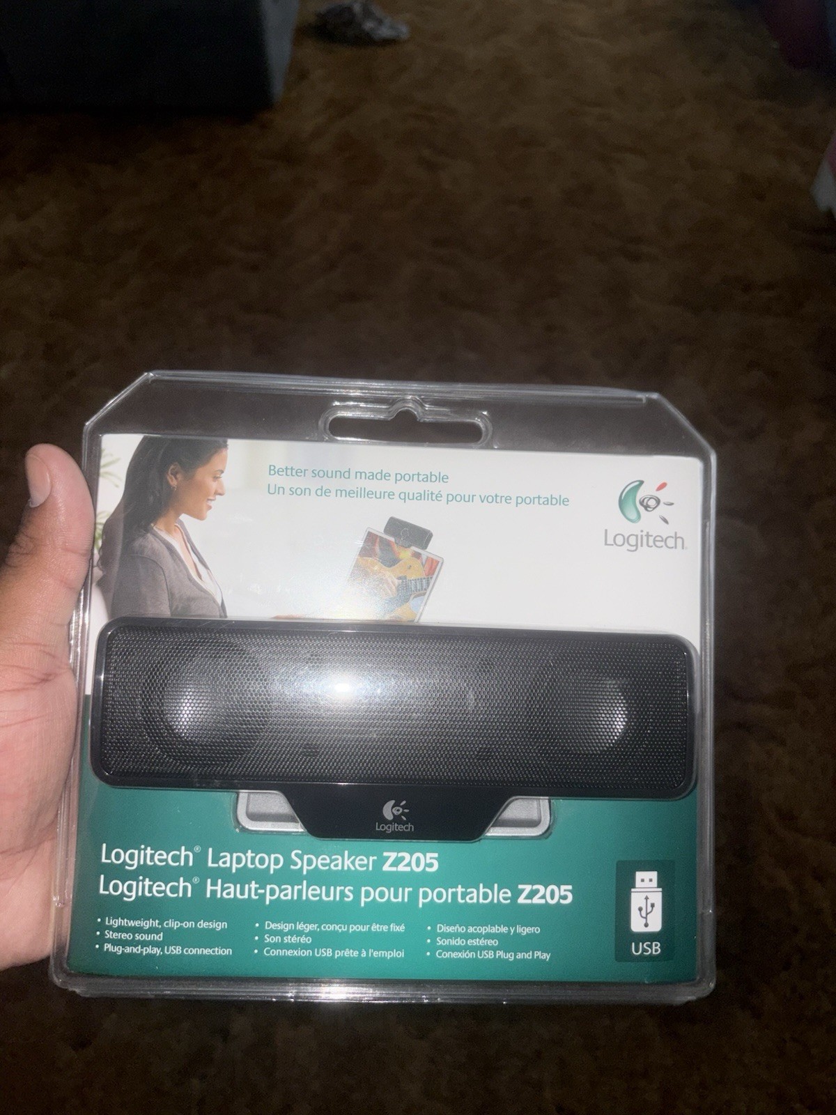 Logitech Z205 Clip-On Laptop Speaker USB Powered Stereo Sound NEW SEALED