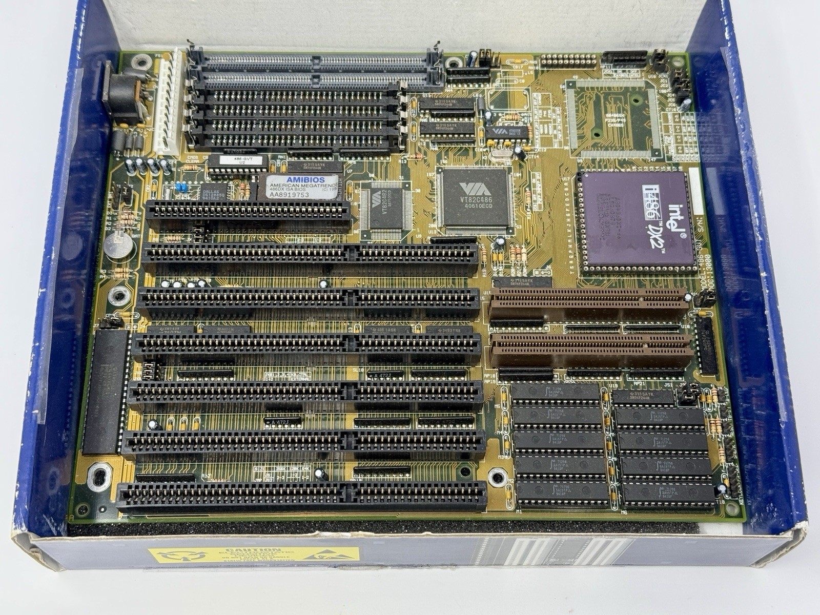 VTG INTEL MOTHERBOARD MODEL 486-GVT COMBO INTEL I486 DX2 SX808 CPU AND 12MB RAM