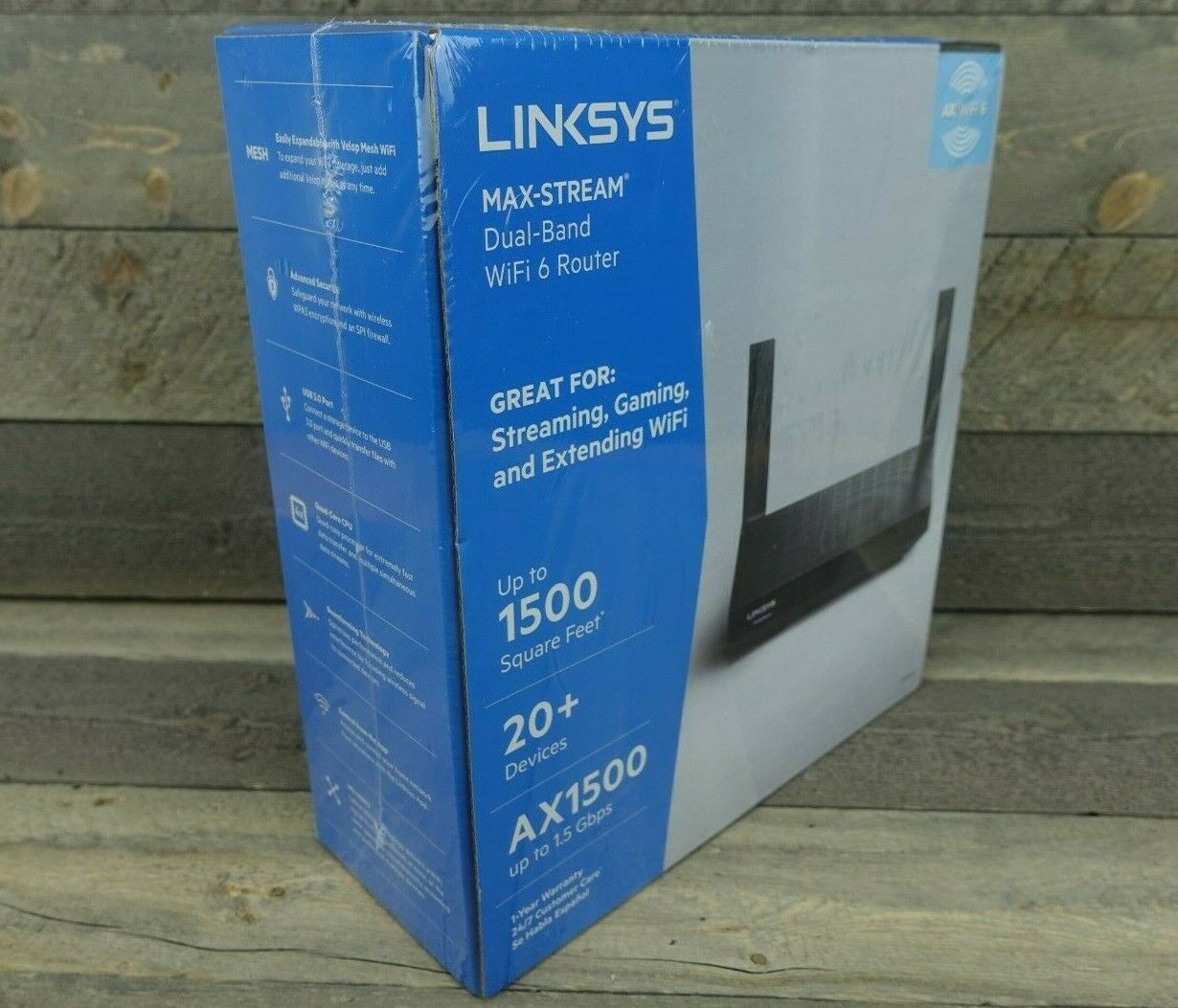 Linksys Dual-Band MAX-STREAM Mesh WiFi 6 Router AX1500 (MR7340) - NEW SEALED