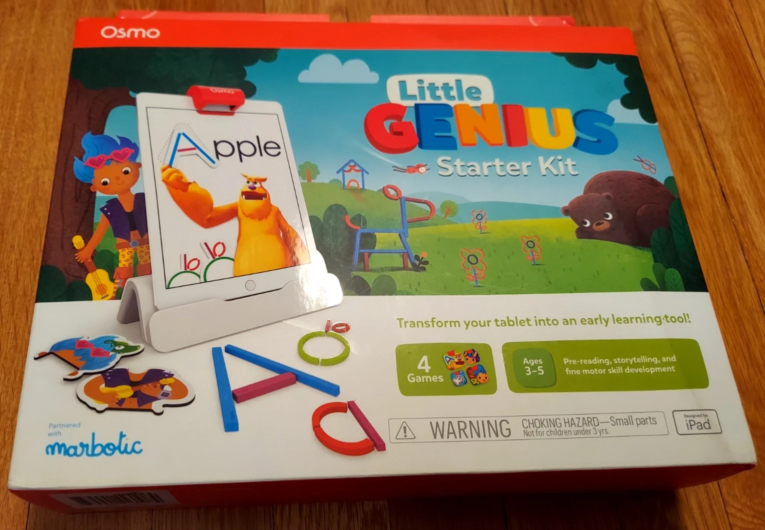 Osmo Little Genius Starter Kit iPad Educational Game Ages 3-5 Pre-Reading STEM