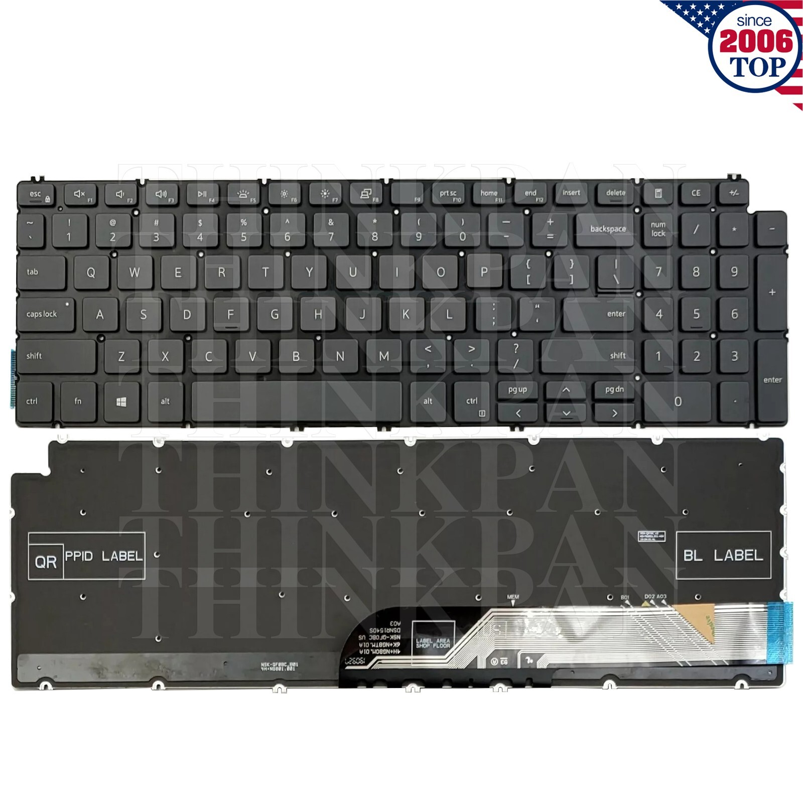 Genuine US Backlit Keyboard for Dell Inspiron 15 7590 5584 5590 5593 5594 5598