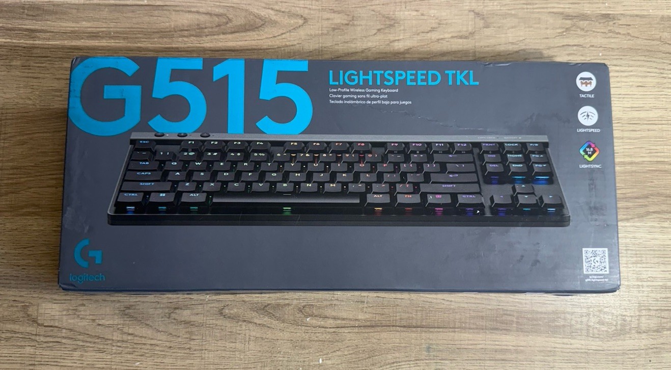 Logitech G515 LIGHTSPEED TKL Wireless Gaming Keyboard Low Profile RGB Open Box