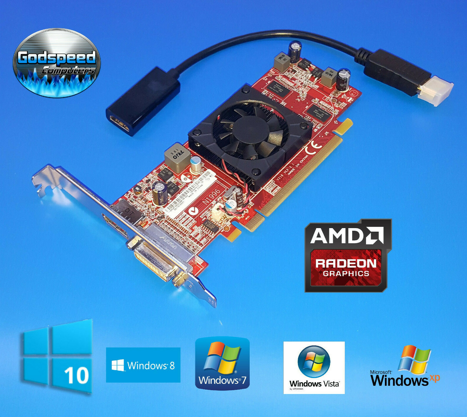 Windows 10 eMachines T5212 T5216 T5224 T5234 T5246 T5348 Video Card + HDMI CABLE