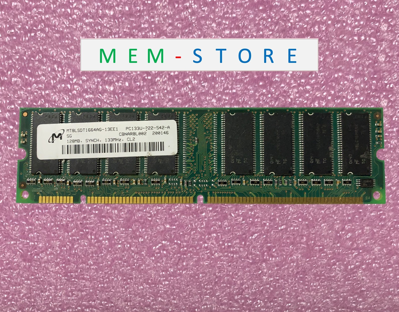 MT8LSDT1664AG-13EE1 Micron 128MB PC133 133MHz non-ECC Unbuffered UDIMM Memory
