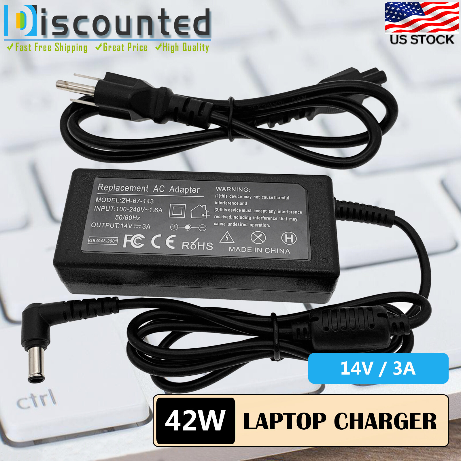 14V 3A AC/DC Adapter For Samsung HW-JM4000C/ZA Wireless Curved Soundbar Power