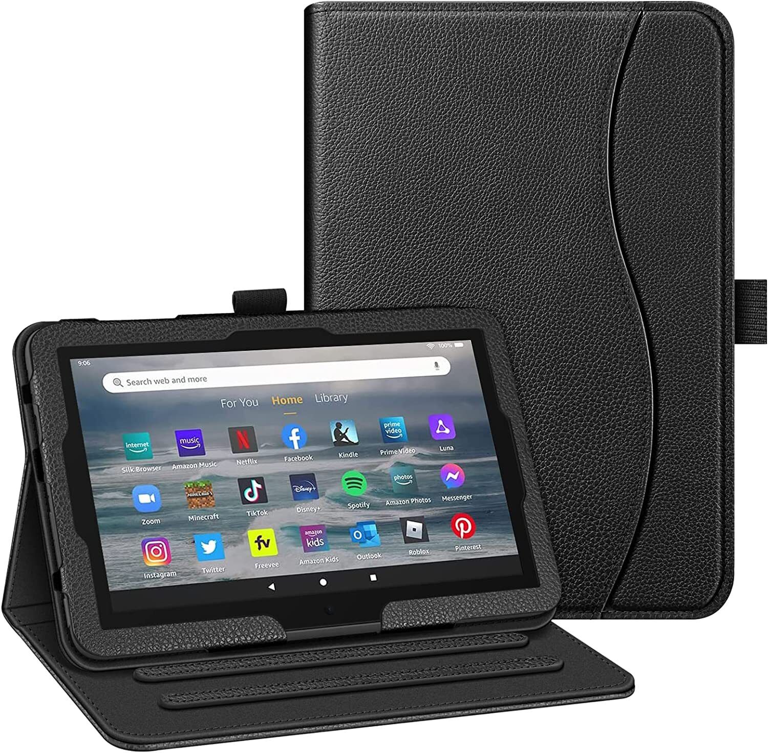 Case for All-New Fire 7 Tablet 12th Gen (2022 Release) Stand Cover with Pocket 