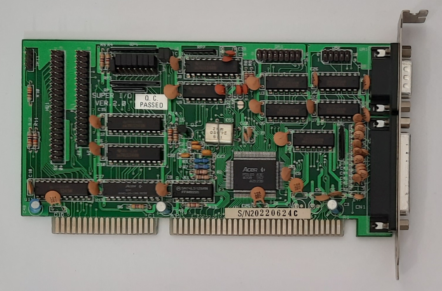 Super I/O Ver. 2.0 ISA Multi-I/O IDE Floppy Controller (Acer M5105, Retro, 1992)