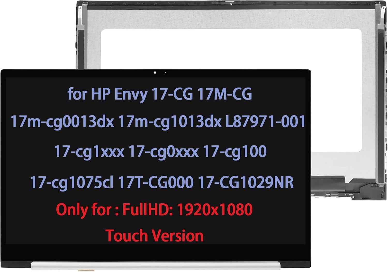 L87971-001 Replacement for HP Envy  17-CG1065CL17-CG1075CL FHD LCD Touch Screen