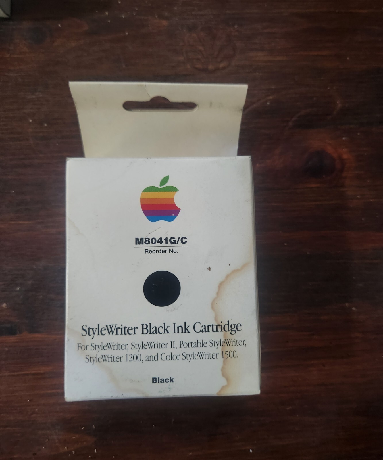 Apple M8041G/C StyleWriter Black Ink Cartridge Genuine Sealed (One Box)