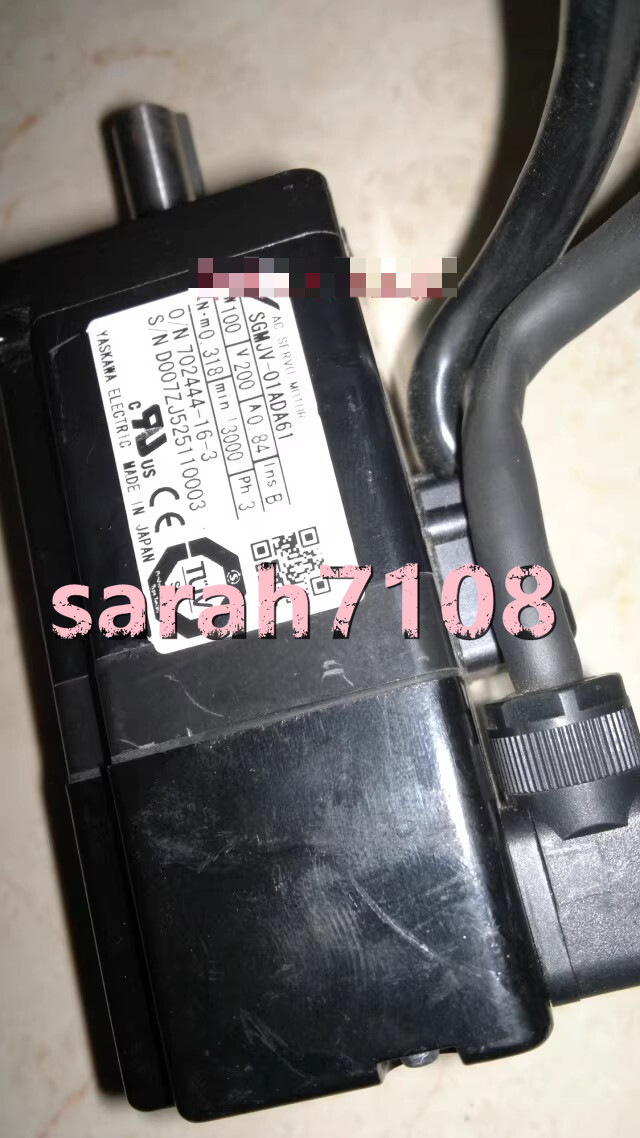 1PC USED Yaskawa servo motor SGMJV-01ADA61 Fast By FedEx or DHL