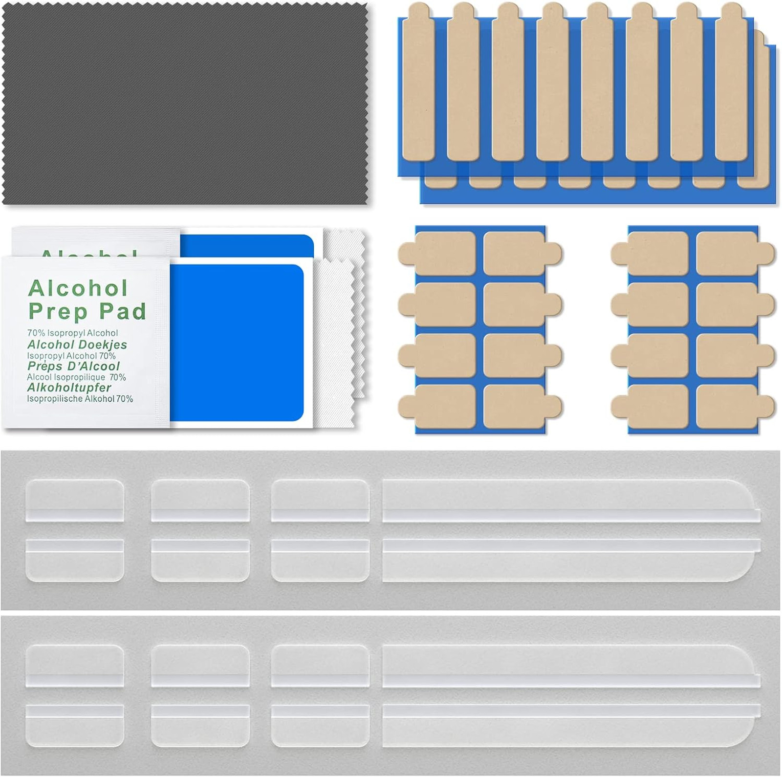 Privacy Screen Adhesive Strips and Slide Mount Holder Tabs for Laptop and