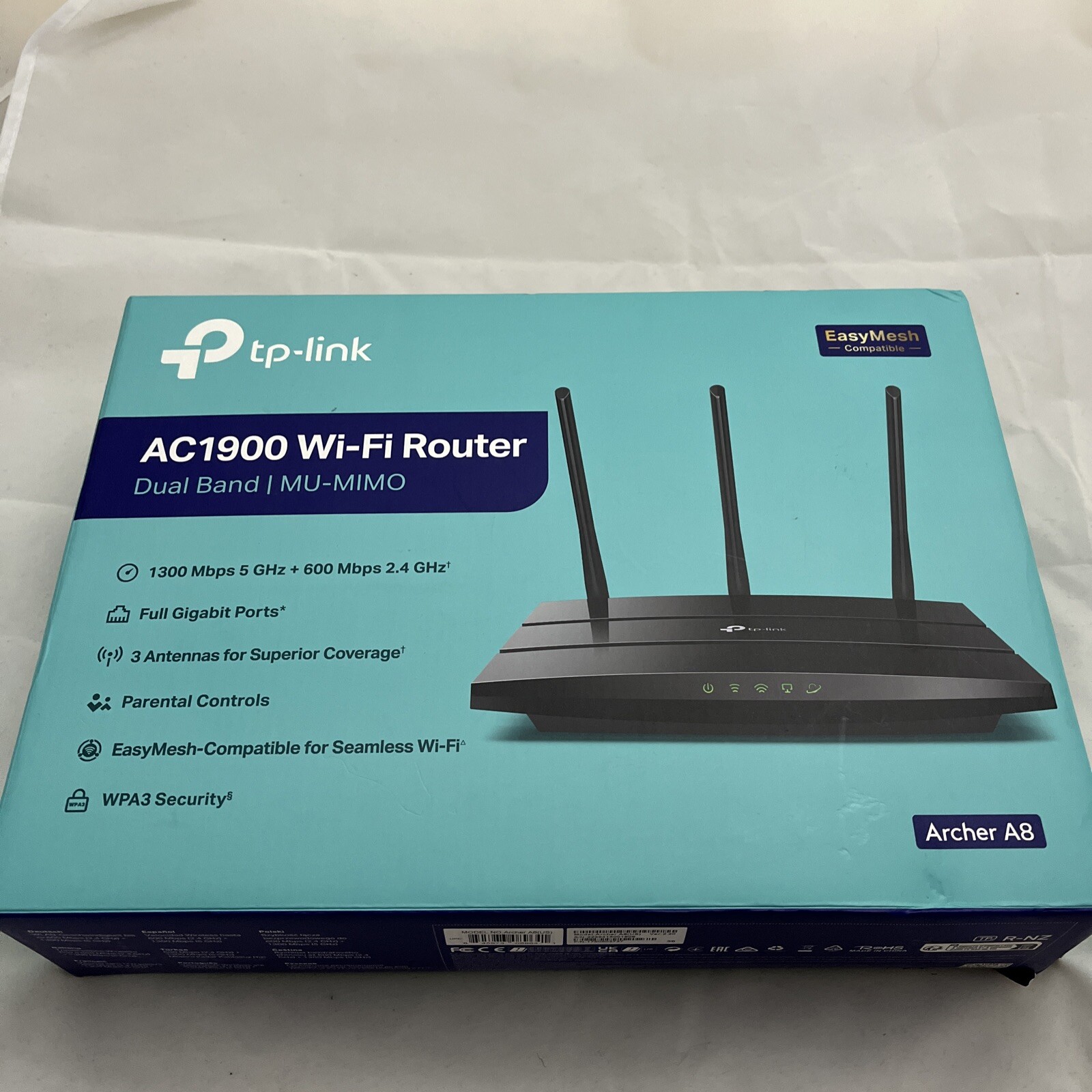 TP-LINK AC1900 Archer A8 Wi-Fi Router Dual Band Mu-Mimo WiFi - NOB