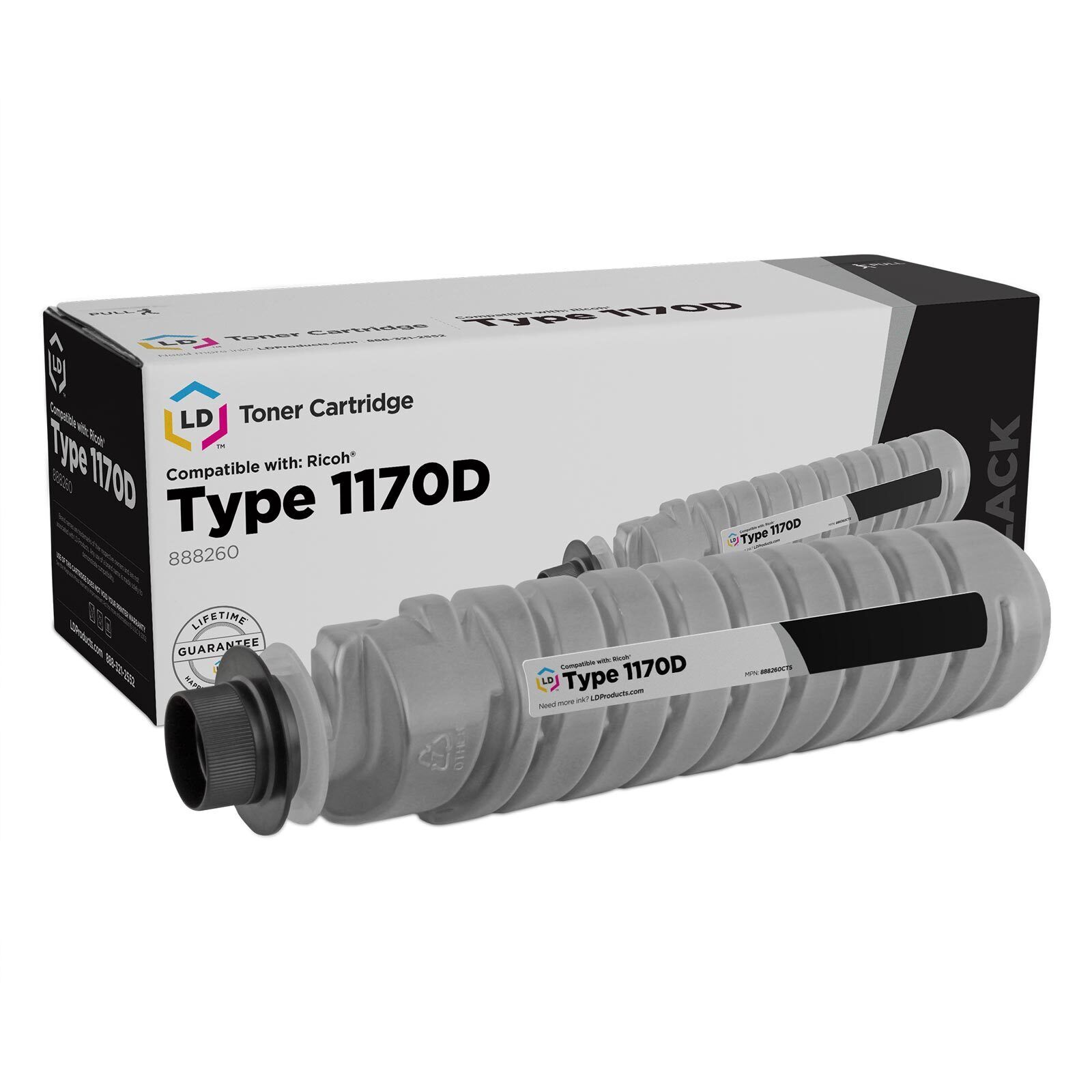 LD Compatible Ricoh 888260 / Type 1170D Black Laser Toner Cartridge