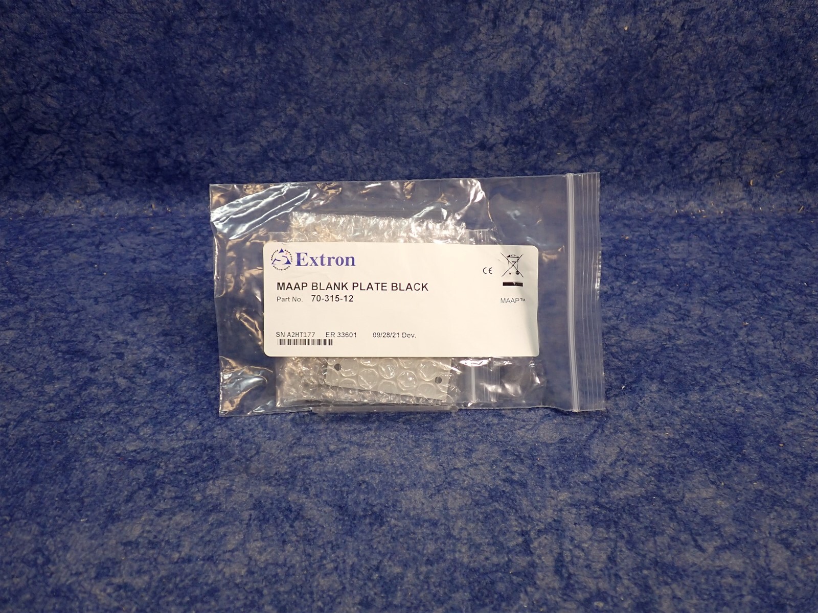 NEW Extron 70-315-12 MAAP Blank Plate Module - Double, Black (BN285)
