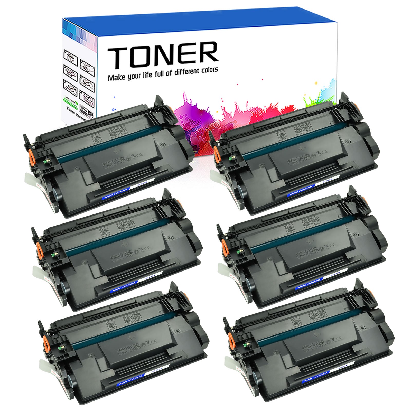 6 Pack CF287A 87A Toner for HP LaserJet Pro MFP M527f M527dn M506dn M506x M506