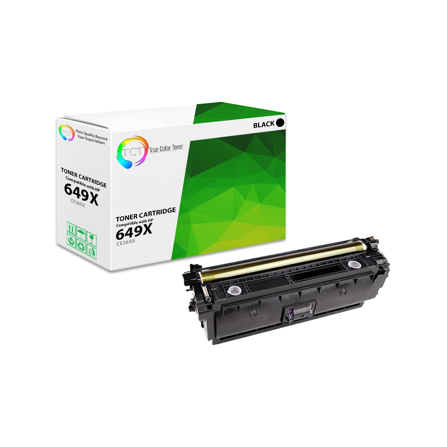 TCT Black 649X High Yield Toner Cartridge For HP Color LaserJet CP4525