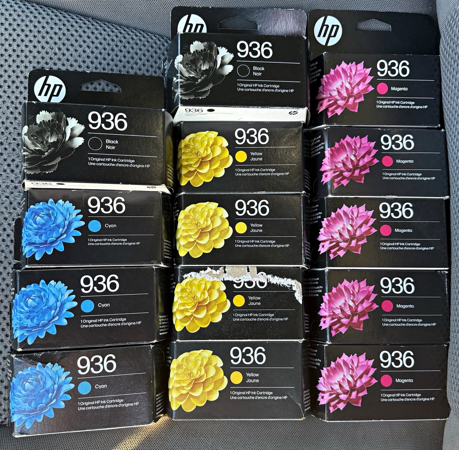 HP 936 Genuine Original Inkjet Cartridge Lot 14 pcs Black Cyan Yellow Magenta