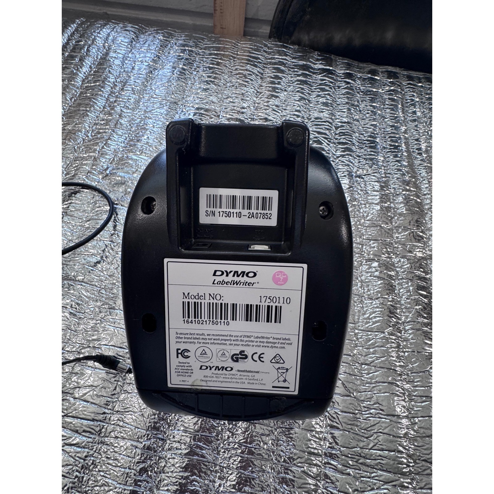 DYMO LabelWriter 450 Thermal Label Printer Model 1750110 Black Silver