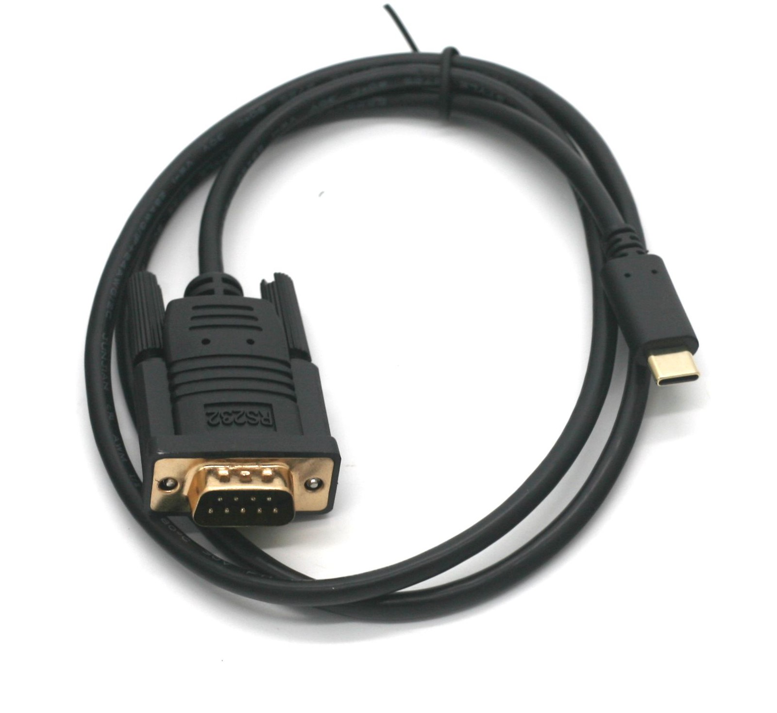 USB-C to DB9-Male Serial Port Adapter Prolific GT Chipset 3FT