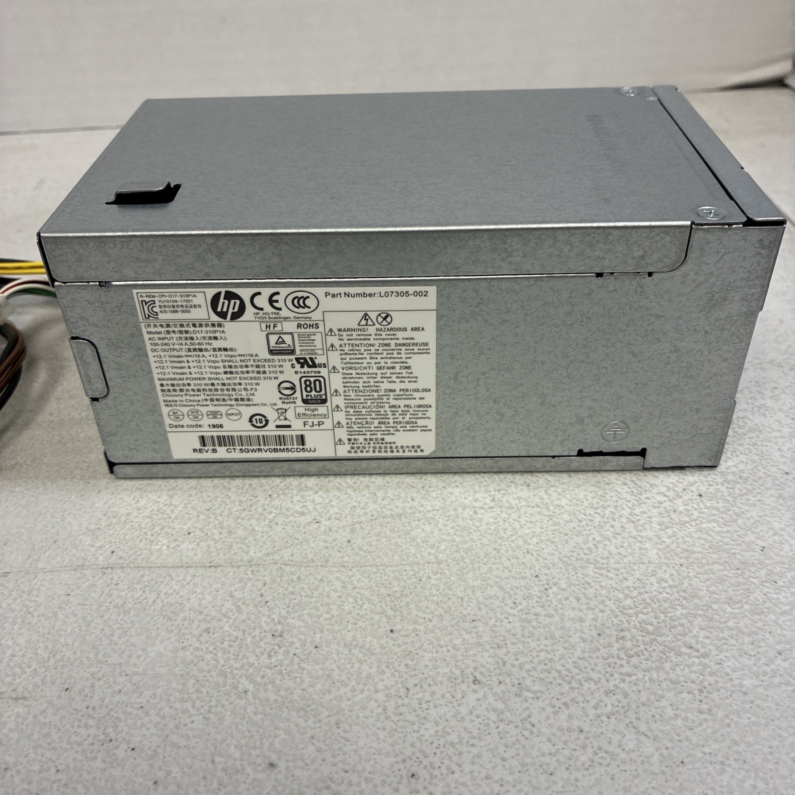 HP Z2 G4 SFF Workstation 310W D17-310P1A Power Supply Unit L07305-002