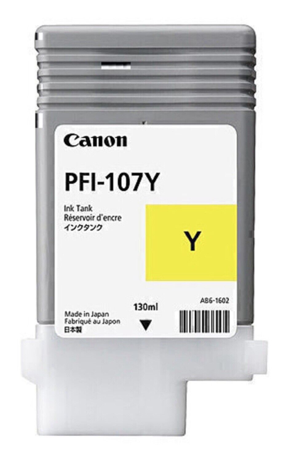 Canon PFI-107Y Yellow Ink Cartridge (130 ml)  iPF670, iPF680, iPF685 …more