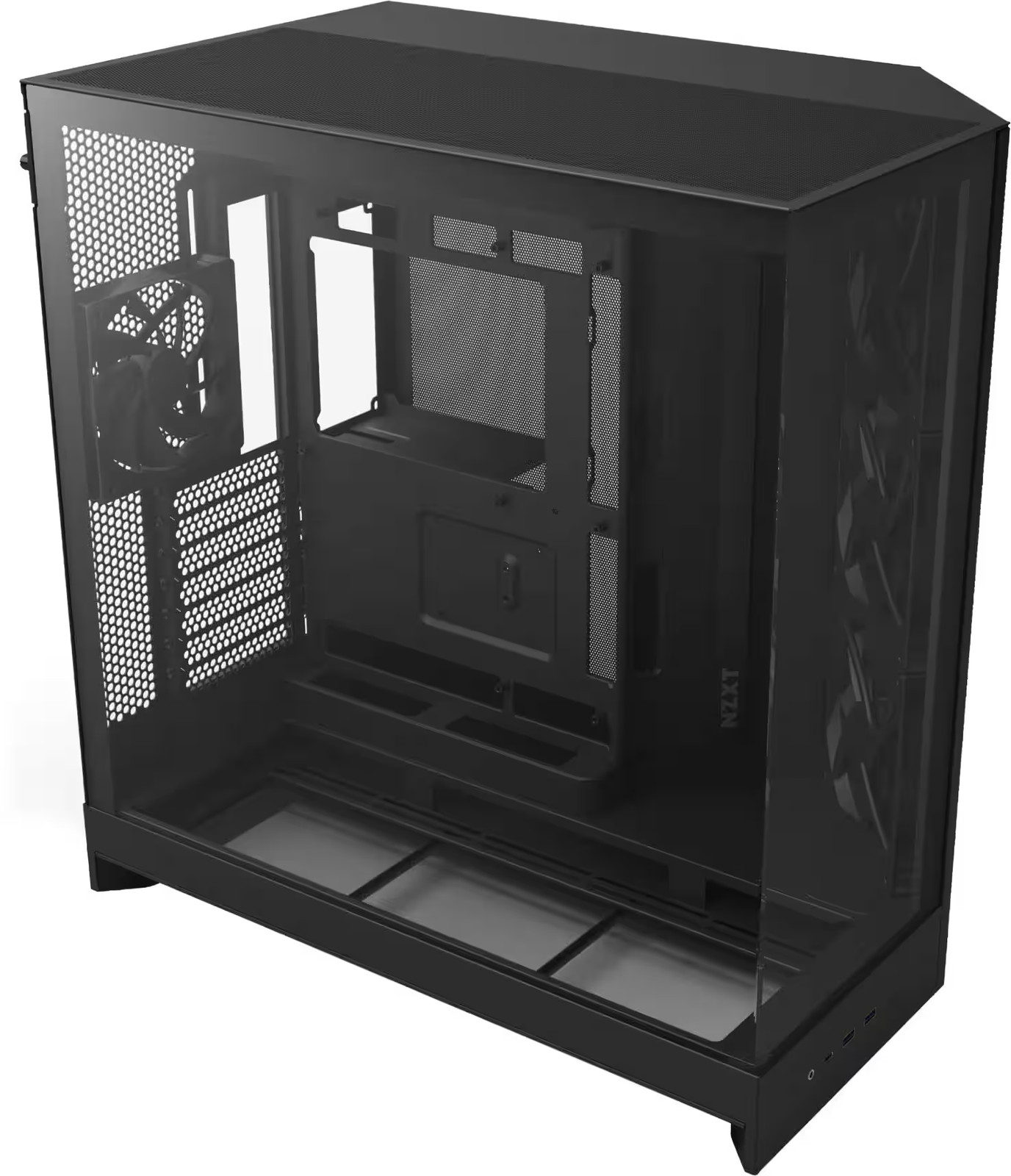 NZXT - H9 Flow 2025 ATX Mid-Tower Dual-Chamber PC Case - Black