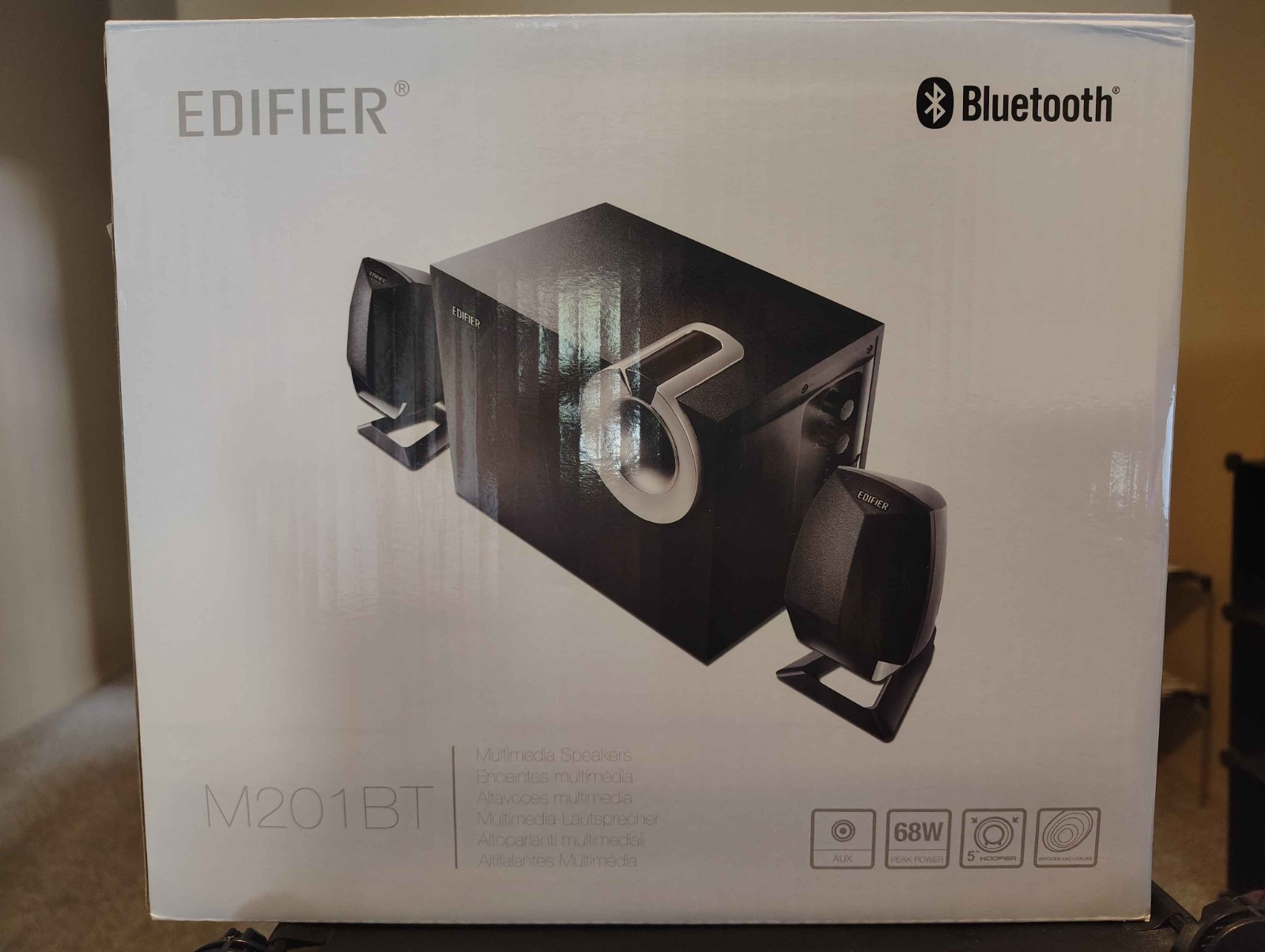 Edifier M201BT Bluetooth AUX Multimedia Computer Speakers/Subwoofer System black