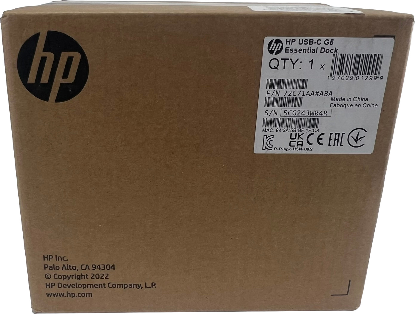 HP G5 Universal USB-C Essential DockingStationHDMIDisplayPortUSB72C71AA#ABA (BH)