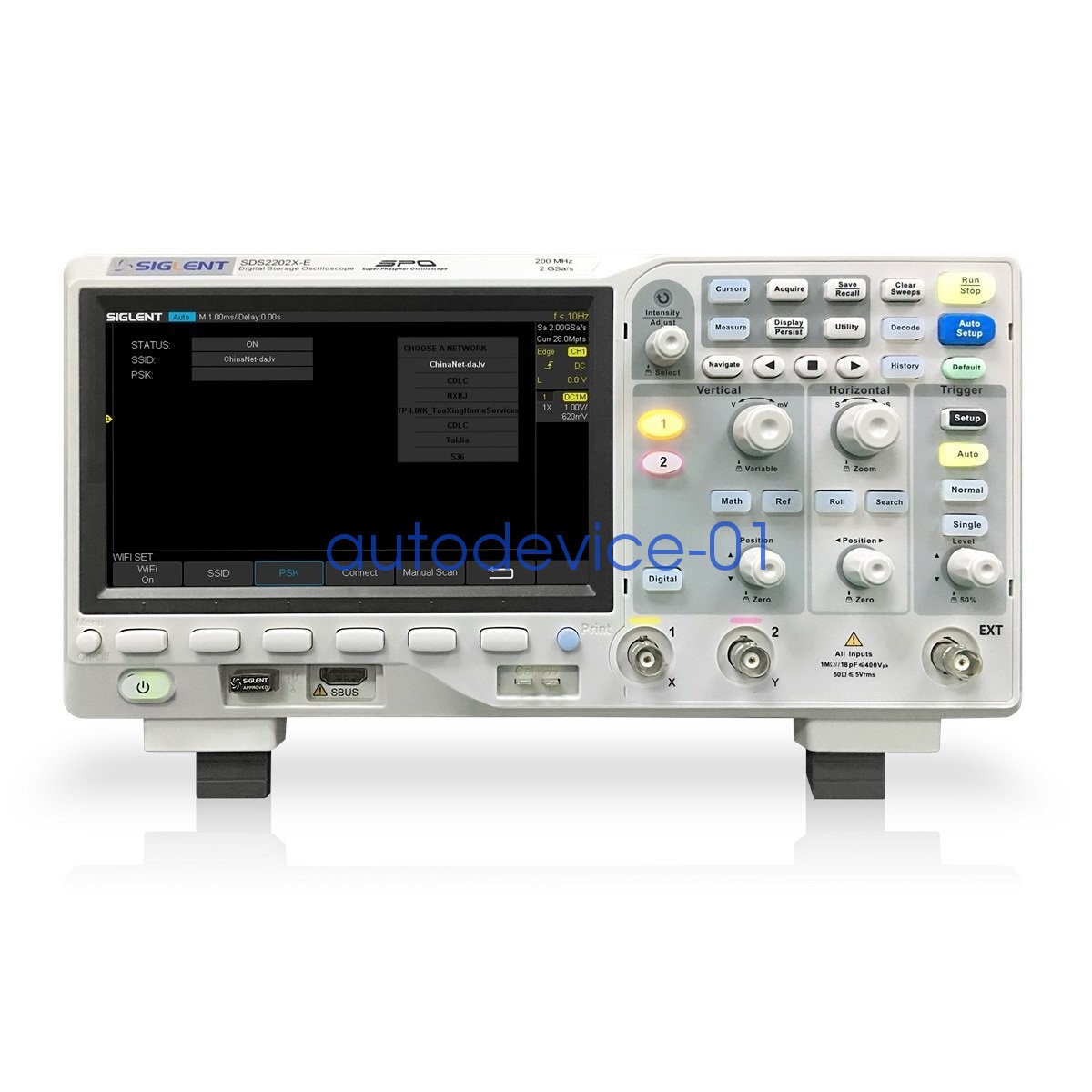 Oscilloscope Phosphor SIGLENT SDS2202X-E Super 200 MHz 2 GSa/s 400,000 wfms/sec